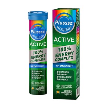 Plusssz Active 100% Energy Complex, 20 tabletek musujących