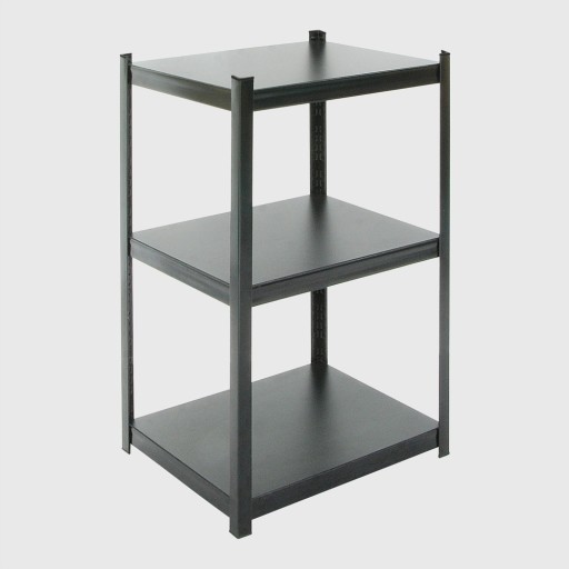 Regał metalowy PIKA kolor czarny 3 półki 90x60x40