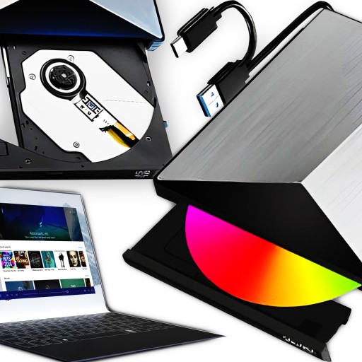 SZYBKI Napęd CD-R/DVD-ROM/RW zewnętrzny USB-C 3.0 nagrywarka ODTWARZACZ 2w1