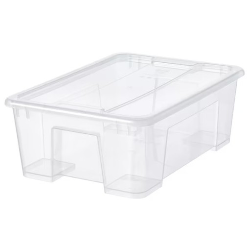 IKEA pojemnik z POKRYWKĄ pudełko SAMLA 11l