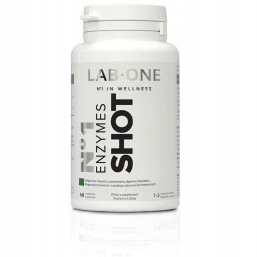 LAB ONE ENZYMES SHOT 60kap ENZYMY TRAWIENNE JELITA