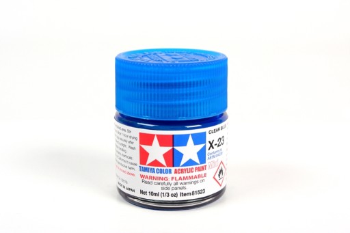 MODELARSKA FARBA AKRYLOWA NIEBIESKA TAMIYA 10ml X-23 CLEAR BLUE