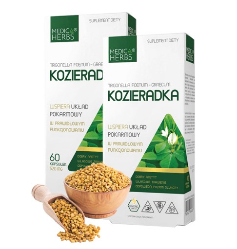 2x KOZIERADKA Fenugreek MEDICA HERBS | apetyt trawienie cukier