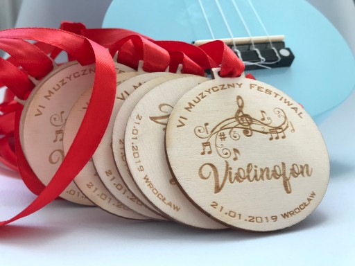 MEDAL XXL Drewniany Twój Napis Grawer/Druk projekt