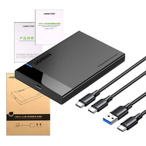 UGREEN OBUDOWA CASE KIESZEŃ MICROUSB 3.0 DYSKU SATA HDD SSD 2,5