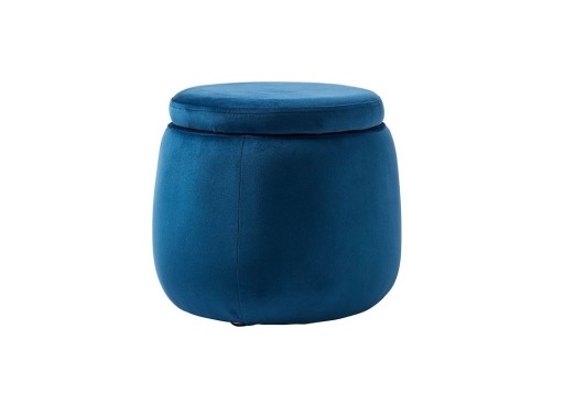 Puf Okrągły Velvet Blue Kids Concept