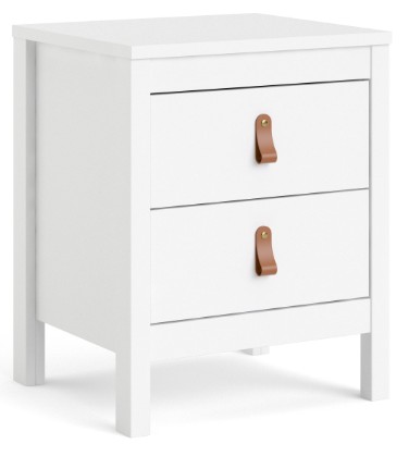 SZAFKA NOCNA stojąca skandynawska biały mat 2 DRZWI 44 cm x 54 cm MADRID
