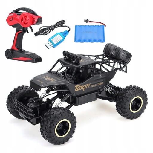 DUŻY SAMOCHÓD ZDALNIE STEROWANY RC METAL 4x4 LED