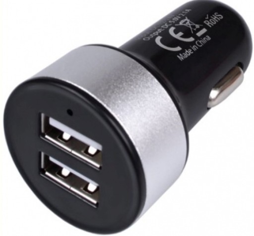 Ładowarka samochodowa 2 zapalniczki nawigacja usb