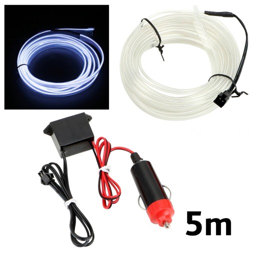 5M ŚWIATŁOWÓD EL WIRE LED TAŚMA PASEK AMBIENT