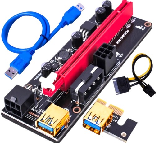 Riser GOLD 009S PCI-E 1x-16x USB3.0 Nowy model2021