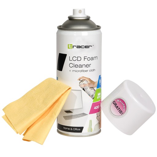 PIANKA DO CZYSZCZENIA 400ml DO LCD TFT LED + MIKROFIBRA