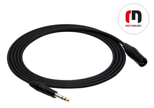 KABEL MIKROFONOWY XLR M - JACK STEREO 1M REDS MUS