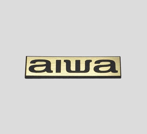 AIWA naklejka emblemat 38 x 9 mm*ZŁOTA