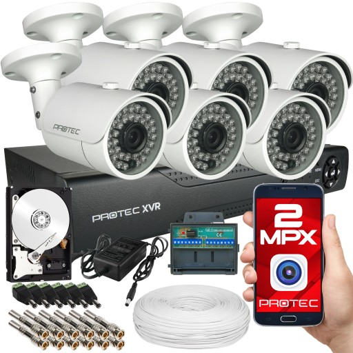 MONITORING ZESTAW 6 KAMER ZEWNĘTRZNE IR KOMPLET