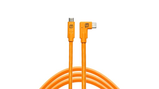 Kabel TetherPro USB-C to USB-C 4.6m Kątowy Pomarańczowy