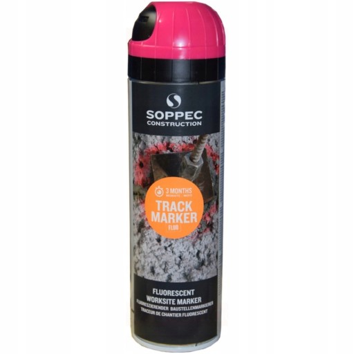 SOPPEC SPRAY FARBA DROGOWA DO ZNAKOWANIA RÓŻOWA
