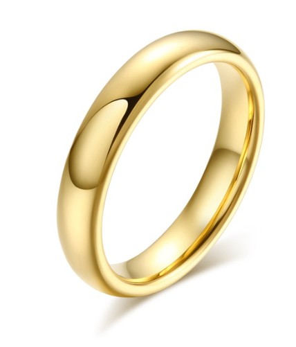 ZŁOTA GŁADKA OBRĄCZKA SYGNET PIERŚCIEŃ PIERŚCIONEK 4MM WOLFRAM R22