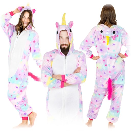 PIŻAMA JEDNOROŻEC STROJE DOROSŁYCH KOSTIUM PRZEBRANIE PIŻAMA MĘSKA ONESIE