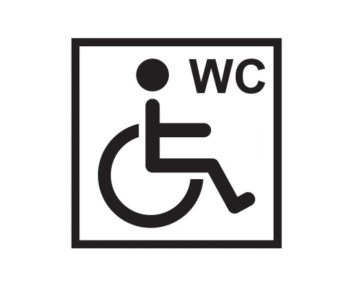 Naklejka WC Toaleta dla Niepełnosprawnych - W021D