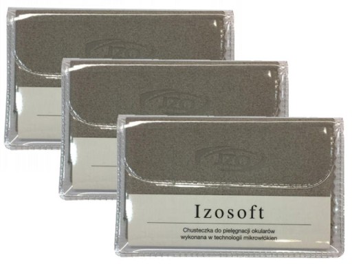 3 x ŚCIERECZKA DO OKULARÓW Izosoft Mikrofibra