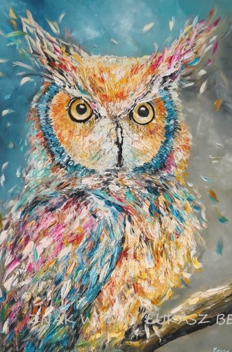 Łukasz Berko Co Się Kryje w Sowiej Głowie? IV 100x70cm