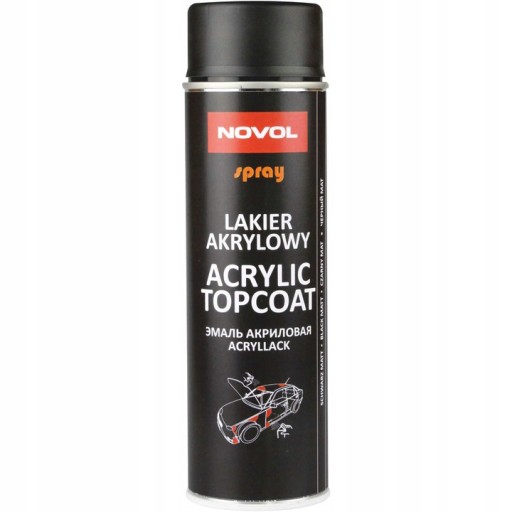 NOVOL Czarny mat spray 500ml akrylowy MATOWY