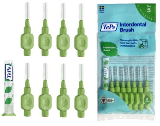 Szczoteczki Międzyzębowe Tepe Original 0,8mm 8szt. Zielone ISO 5