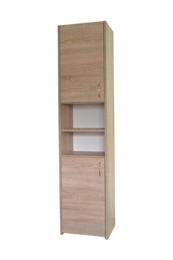 SZAFKA ŁAZIENKOWA SŁUPEK REGAŁ DĄB SONOMA 2D 40 CM