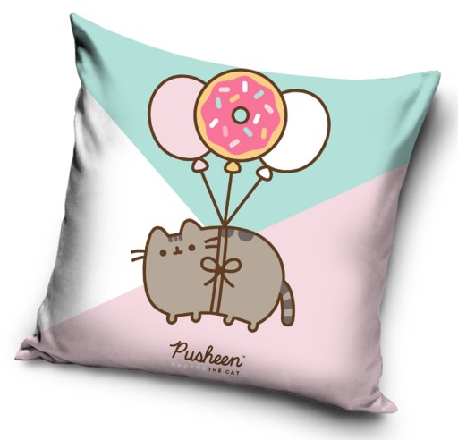 Poszewka velvetowa 40x40 kot Pusheen dwustronna
