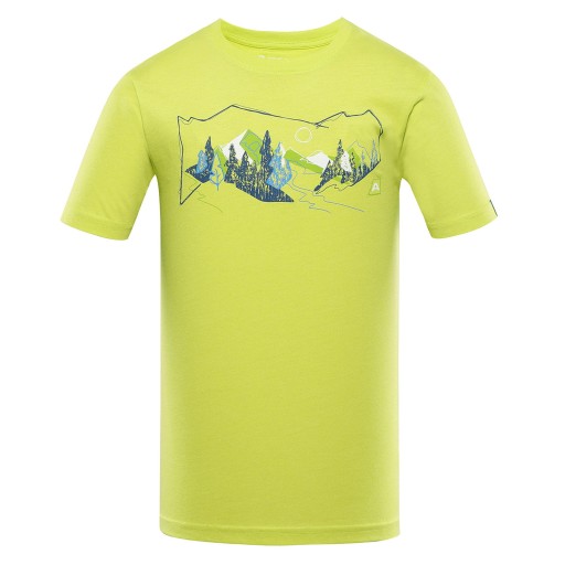 ALPINE PRO Koszulka męska turystyczna bawełniana Bolen żółty r.XL
