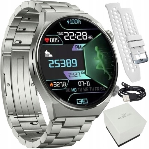 Smartwatch Męski Luksusowy AMOLED z Pomiar Ciśnienia - Polski