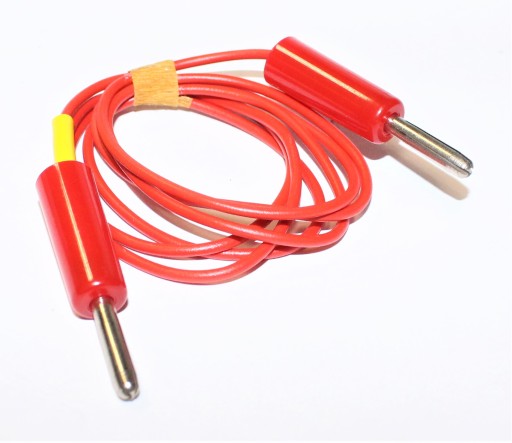 Kabel pomiarowy 2 x wtyk banan 1m czerwony NÓWKA