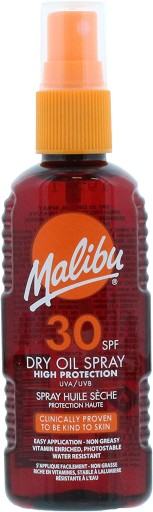 Malibu Dry Oil Spray SPF30 Olejek Brązujący Do Opalania 100ml