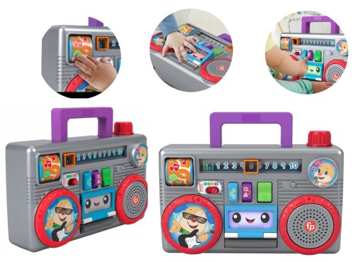 WESOŁY RADIOMAGNETOFON RADIO SZCZENIACZKA FISHER-PRICE PREZENT NA ROCZEK
