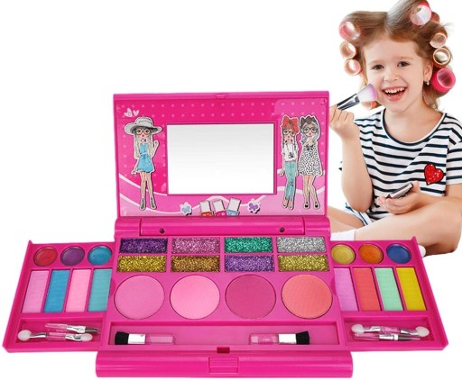 KUFEREK KOSMETYKÓW PAZNOKCI MAKIJAŻ MAKEUP ZESTAW DLA DZIEWCZYNKI PREZENT