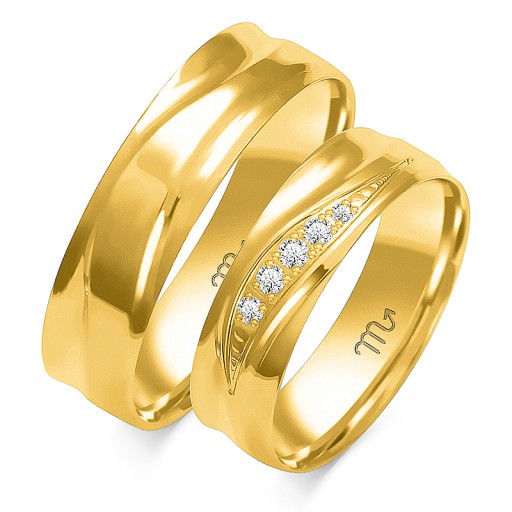 ZŁOTE OBRĄCZKI ŚLUBNE PRÓBA 585 DIAMENT M.JOPEK