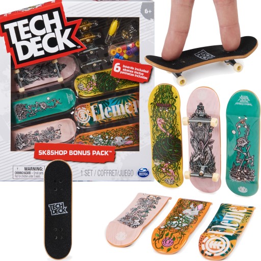 TECH DECK ZESTAW 6 DESKOROLEK FINGERBOARD ELEMENT