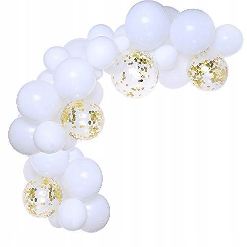 GIRLANDA BALONOWA BIAŁA KOMUNIA ŚWIĘTA BALONY 100S