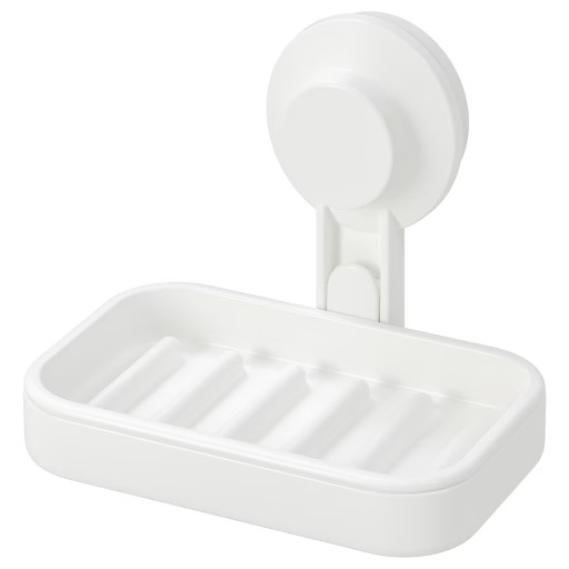 IKEA uchwyt MYDELNICZKA z przyssawką TISKEN biały