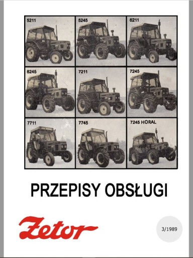 Instrukcja obsługi ZETOR 5211 5245 6211 6245 7211