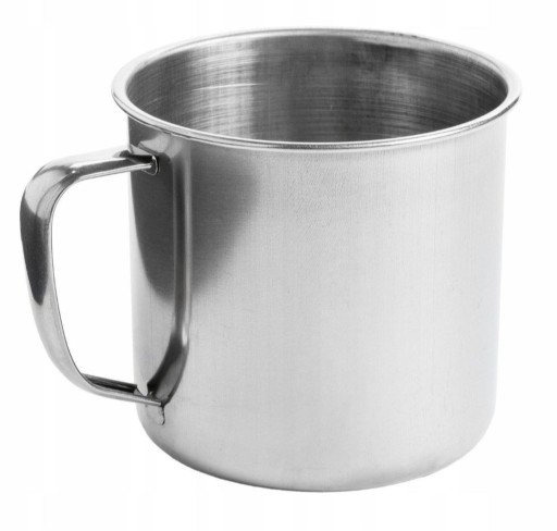 KUBEK STALOWY TURYSTYCZNY Z UCHEM 700 ml 10 cm
