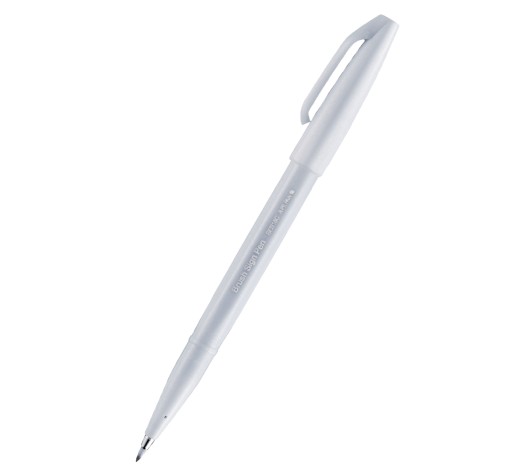 Pisak do kaligrafii PENTEL BRUSH SIGN jasnoszary