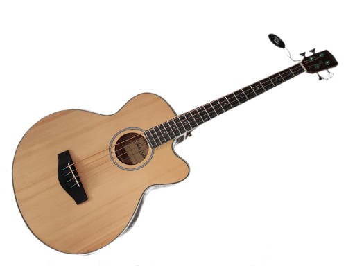 NOWA GITARA BASOWA AKUSTYCZNA + ELEKTRONIKA LUTNIK