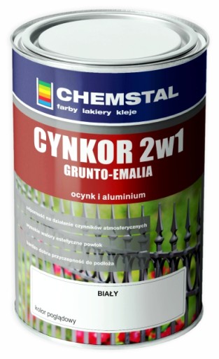 CHEMSTAL CYNKOR 2W1 GRUNTOEMALIA OCYNK BIAŁY 1L