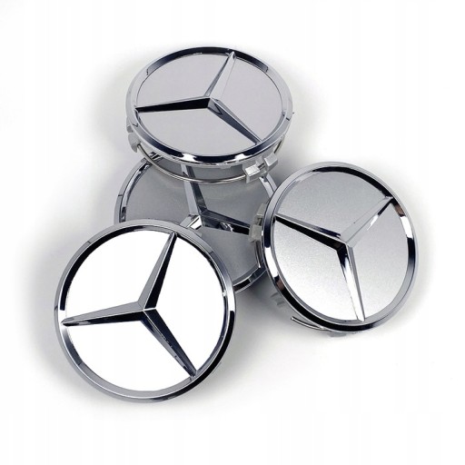 DEKLE DEKIELKI ZAŚLEPKI FELG KAPSLE MERCEDES 75MM komplet 4 szt