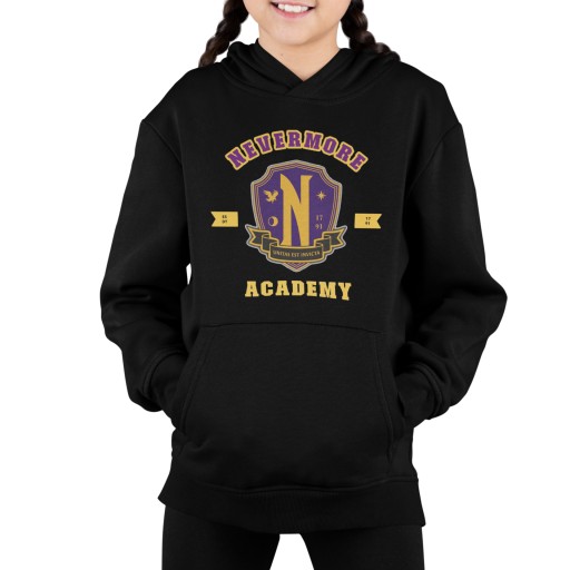 WEDNESDAY BLUZA DZIECIĘCA Z KAPTUREM NEVERMORE 140