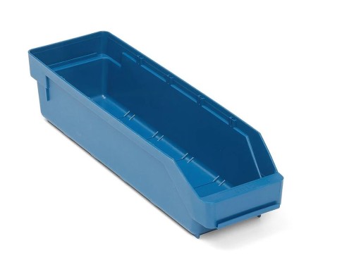 Pojemnik magazynowy 400x120x95, niebieski wąski