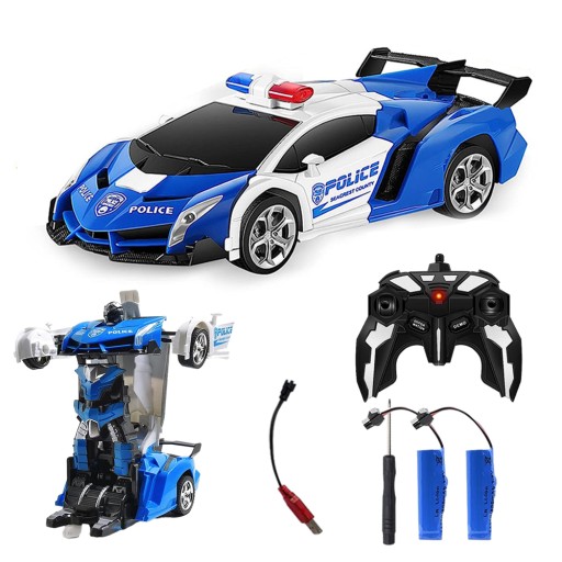 Zdalnie sterowany transformujący samochód-robot 2 w 1