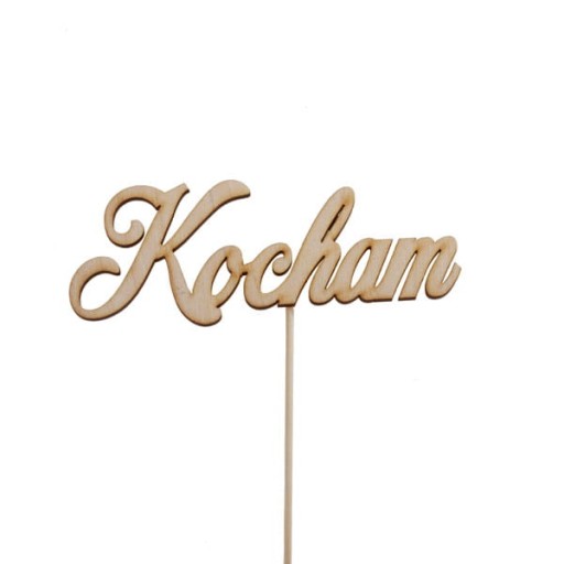 5 szt. topper pik napis KOCHAM